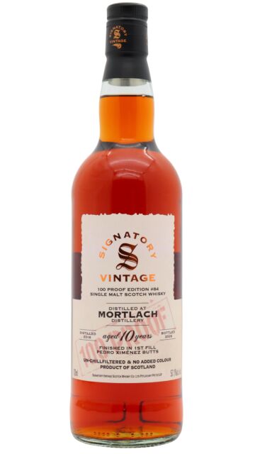 Mortlach - Signatory Vintage 100 Proof Batch #84 Single Malt Scotch 2016 10 year old Whisky