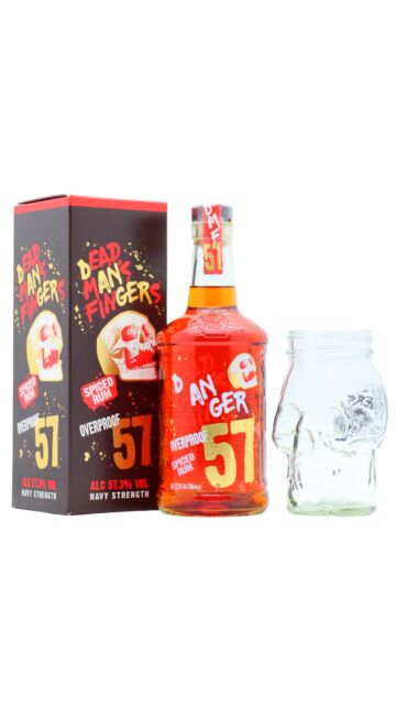 Dead Man's Fingers - Overproof 57 Spiced Rum (Includes Skull Glass)