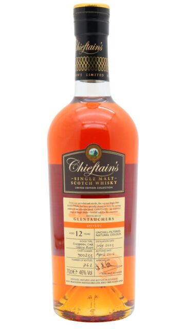 Glentauchers - Chieftain's Single European Sherry Oak Cask #900233 2003 12 year old Whisky