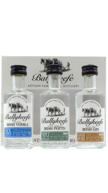 Ballykeefe - Gin, Vodka & Poitin Spirit Miniature Gift Pack