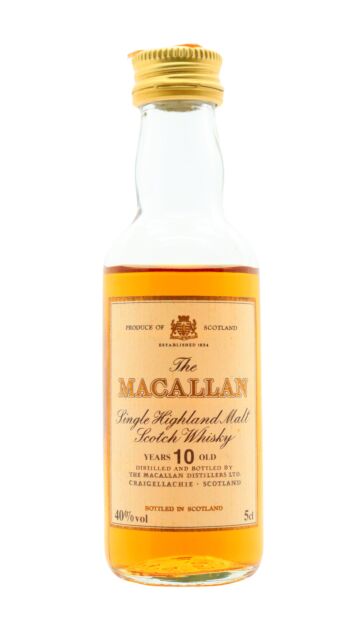 The Macallan - Highland Single Malt Scotch 10 year old Whisky Miniature