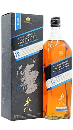 Johnnie Walker - Black Label Islay Origin Blended Scotch 12 year old Whisky (1 Litre)