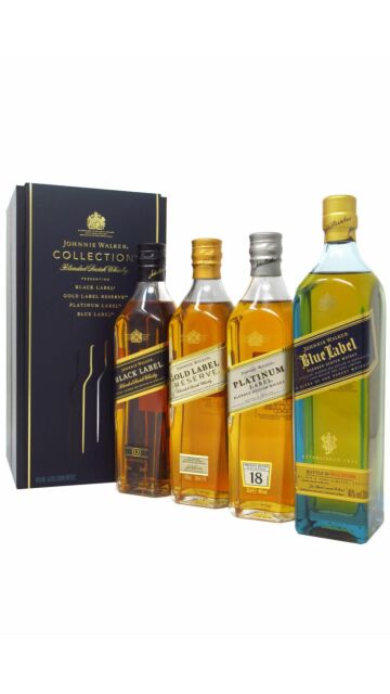 Johnnie Walker - Black, Gold, Platinum & Blue Label Blended Scotch Whisky Gift Pack
