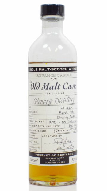 Glenury Royal (silent) - Old Malt Cask Advance Sample 1980 21 year old Whisky
