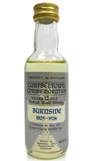 Campbeltown Commemoration - Burnside Distillery Tribute Vatted Malt 12 year old Whisky Miniature