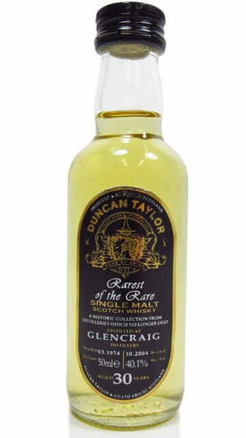 Glencraig (silent) - Duncan Taylor Rarest Of The Rare Single Malt Scotch 1974 30 year old Whisky Miniature