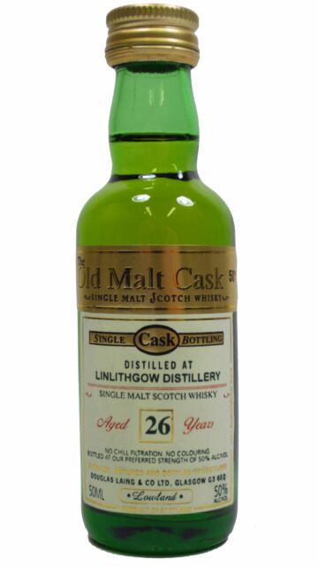 Linlithgow (silent) - Old Malt Cask Single Malt Scotch 26 year old Whisky Miniature
