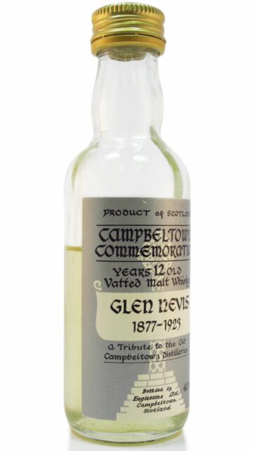 Campbeltown Commemoration - Glen Nevis Distillery Tribute Vatted Malt 12 year old Whisky Miniature