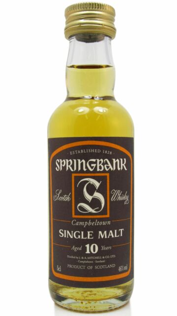 Springbank - Campbeltown Single Malt Scotch 10 year old Whisky Miniature (Old Bottling)