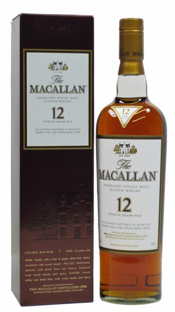The Macallan - Sherry Oak Single Malt Scotch 12 year old Whisky