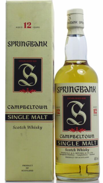 Springbank - Campbeltown Single Malt Scotch 12 year old Whisky (1990's Bottling)