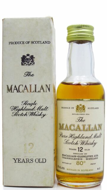 The Macallan - Highland Single Malt Scotch 12 year old Whisky Miniature