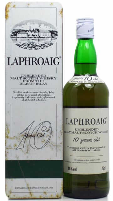 Laphroaig - Islay Single Malt Scotch 10 year old Whisky (Old Bottling) (75cl)