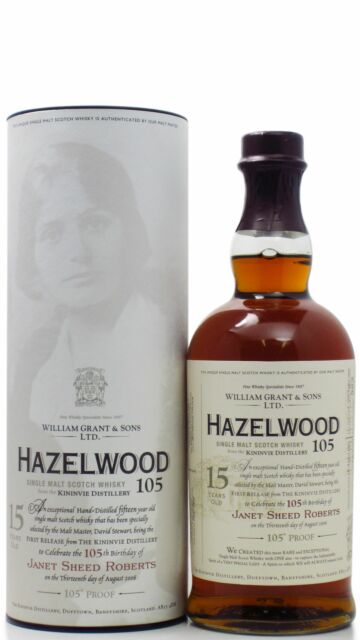 Hazelwood - Janet Sheed Roberts 105th Birthday 1990 15 year old Whisky
