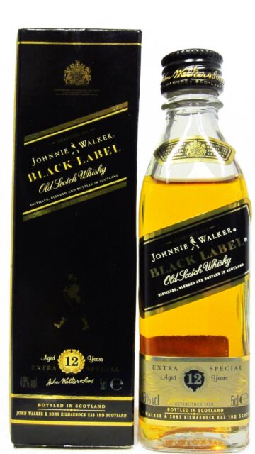 Johnnie Walker - Black Label Blended Scotch 12 year old Whisky Miniature
