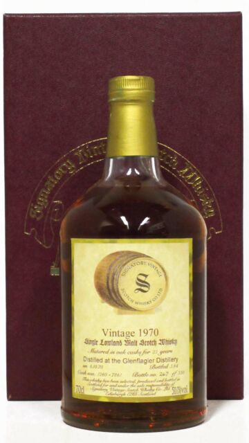 Glen Flagler (silent) - Signatory Vintage Single Malt Scotch 1970 23 year old Whisky