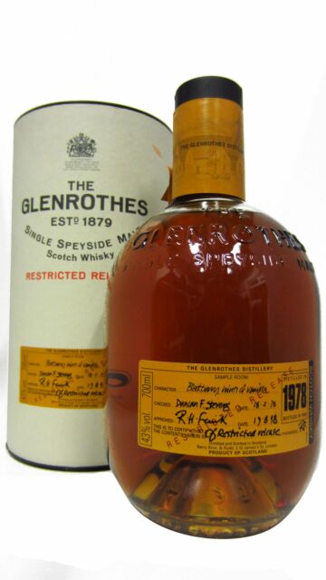 Glenrothes - Restricted Release Speyside Single Malt Scotch 1978 21 year old Whisky