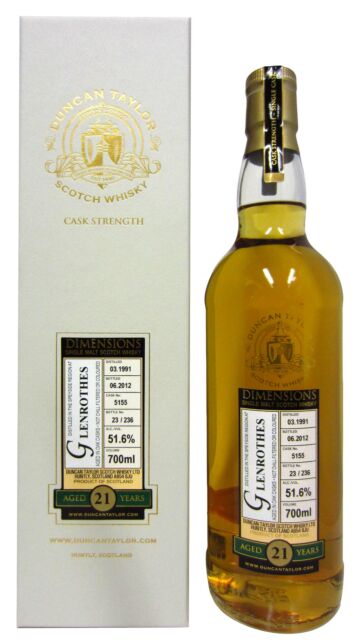 Glenrothes - Duncan Taylor Dimensions Single Cask #5155 1991 21 year old Whisky