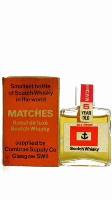 Matches - Fine Deluxe Scotch 5 year old Whisky Miniature