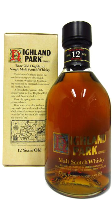 Highland Park - Single Malt Scotch 12 year old Whisky (1980's Bottling)