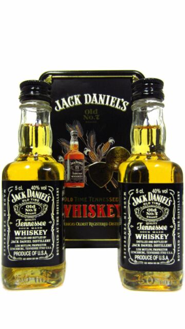 Jack Daniel's - Old No. 7 Tennessee Whiskey Miniature Twin Pack Gift Tin