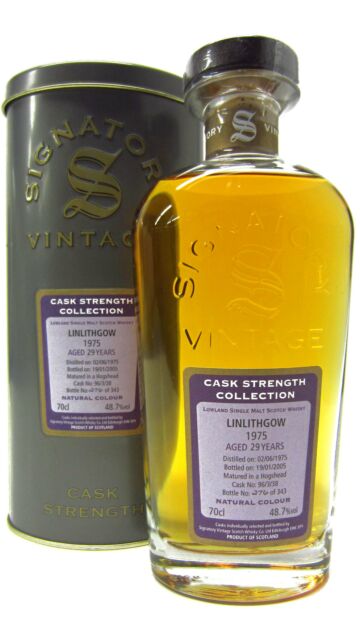 Linlithgow (silent) - Signatory Vintage Cask Strength Collection Single Cask #96338 1975 29 year old Whisky