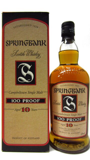 Springbank - 100 Proof Campbeltown Single Malt Scotch 10 year old Whisky (Old Bottling)