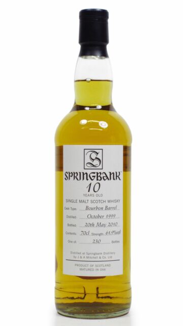 Springbank - Limited Edition Bourbon Barrel Single Malt Scotch 1999 10 year old Whisky