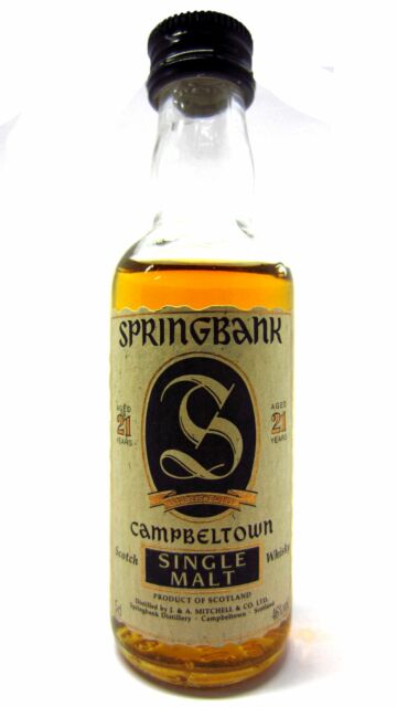 Springbank - Single Malt Scotch 21 year old Whisky Miniature (Old Bottling)