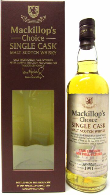 Laphroaig - Mackillop's Choice Single Malt Scotch 1991 20 year old Whisky
