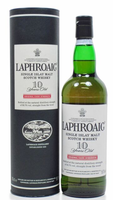 Laphroaig - Original Cask Strength 55.7% Islay Single Malt Scotch 10 year old Whisky