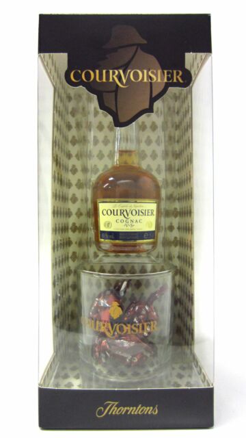 Courvoisier - V.S Cognac Miniatures, Truffles & Glasses Gift Pack