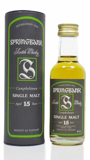 Springbank - Single Malt Scotch 15 year old Whisky Miniature (Old Bottling)