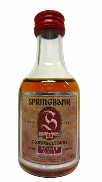 Springbank - Campbeltown Single Malt Scotch 25 year old Whisky Miniature