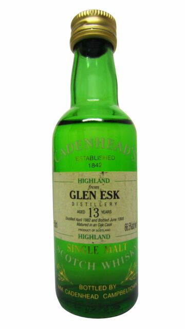 Glenesk (silent) - Cadenhead's Single Malt Scotch 1982 13 year old Whisky Miniature
