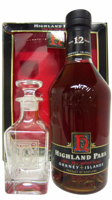 Highland Park - Crystal Decanter Single Malt Scotch 12 year old Whisky