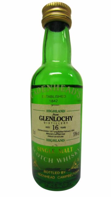 Glenlochy (silent) - Cadenhead's Single Malt Scotch 1977 16 year old Whisky Miniature