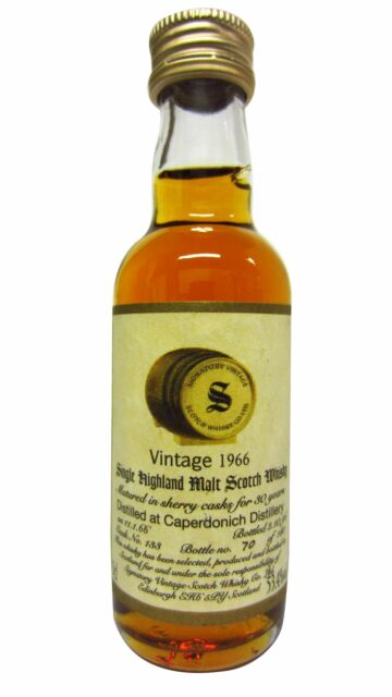 Caperdonich (silent) - Signatory Vintage Single Malt Scotch 1966 30 year old Whisky Miniature