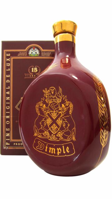 Dimple - Pinch - Red Ceramic Decanter 15 year old Whisky