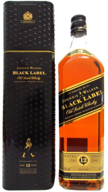 Johnnie Walker - Black Label Limited Edition 12 year old Whisky (1 Litre)
