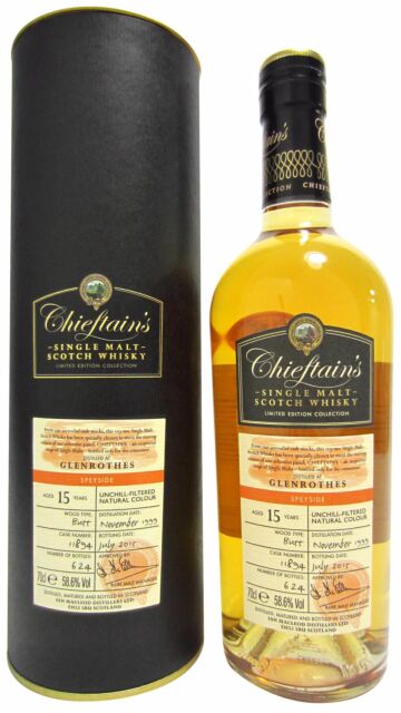 Glenrothes - Chieftain's Single Cask #11894 1999 15 year old Whisky
