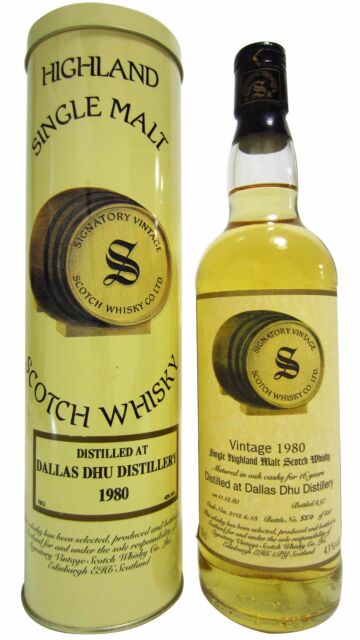 Dallas Dhu (silent) - Signatory Vintage Single Malt Scotch 1980 16 year old Whisky
