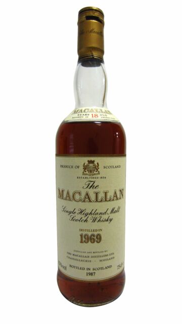 The Macallan - 1987 Release Sherry Oak Highland Single Malt Scotch 1969 18 year old Whisky (Unboxed)