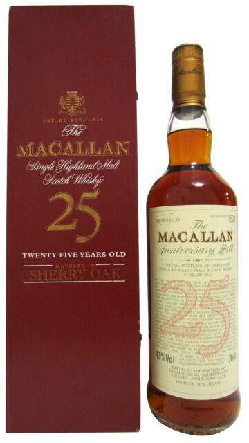 The Macallan - Anniversary Malt Sherry Oak Single Malt Scotch 25 year old Whisky
