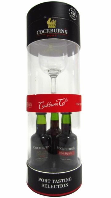 Cockburn's - Ruby, Tawny & Special Reserve Port Miniatures & Glass Gift Pack