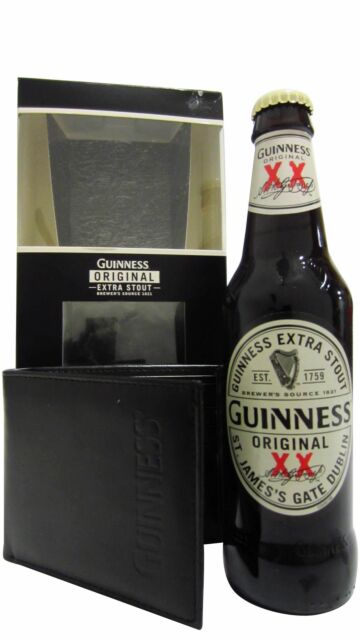 Guinness - Original Extra Stout Beer Leather Wallet Gift Pack