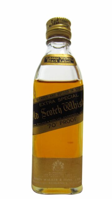 Johnnie Walker - Black Label Blended Scotch Whisky Miniature (Old Bottling)