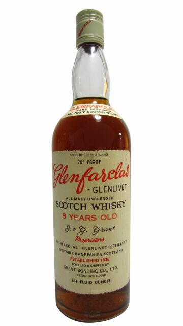 Glenfarclas - All Malt Unblended 8 year old Whisky (1970's Bottling) (75cl)