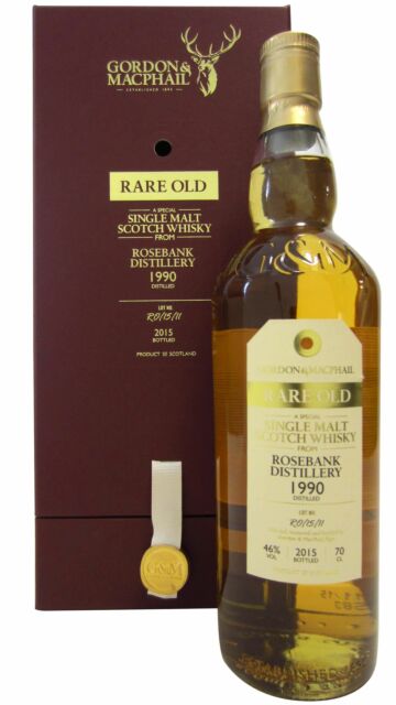Rosebank (silent) - Gordon & MacPhail Rare Old Single Malt Scotch 1990 25 year old Whisky
