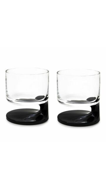 Joe Colombo - Smoke Double Old Fashioned Glass (Black) (Twin Pack)